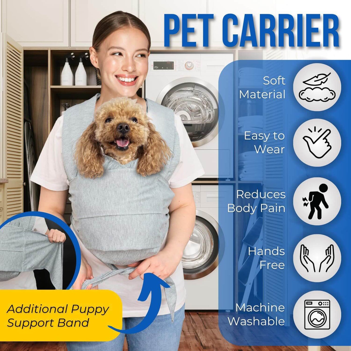 Mii™ Now Hug Small Cat & Dog Sling Carrier